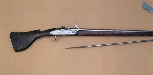 Matchlock-musket med gaffelstøtten